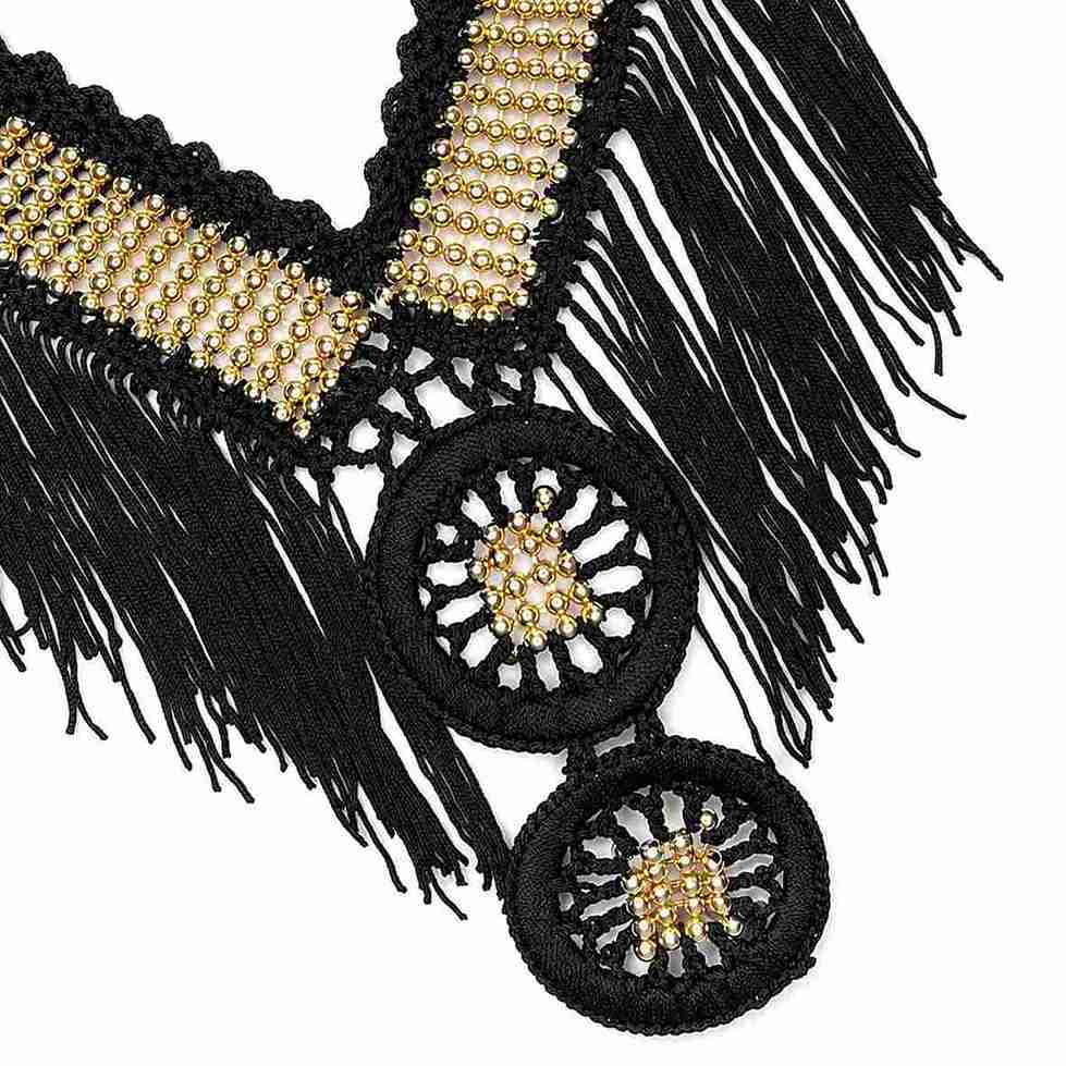 Beaded Neckline & Upper Bodice Yoke Patch