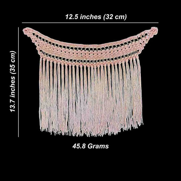 Dusty Pink Fringe Scoop Neckline Patch