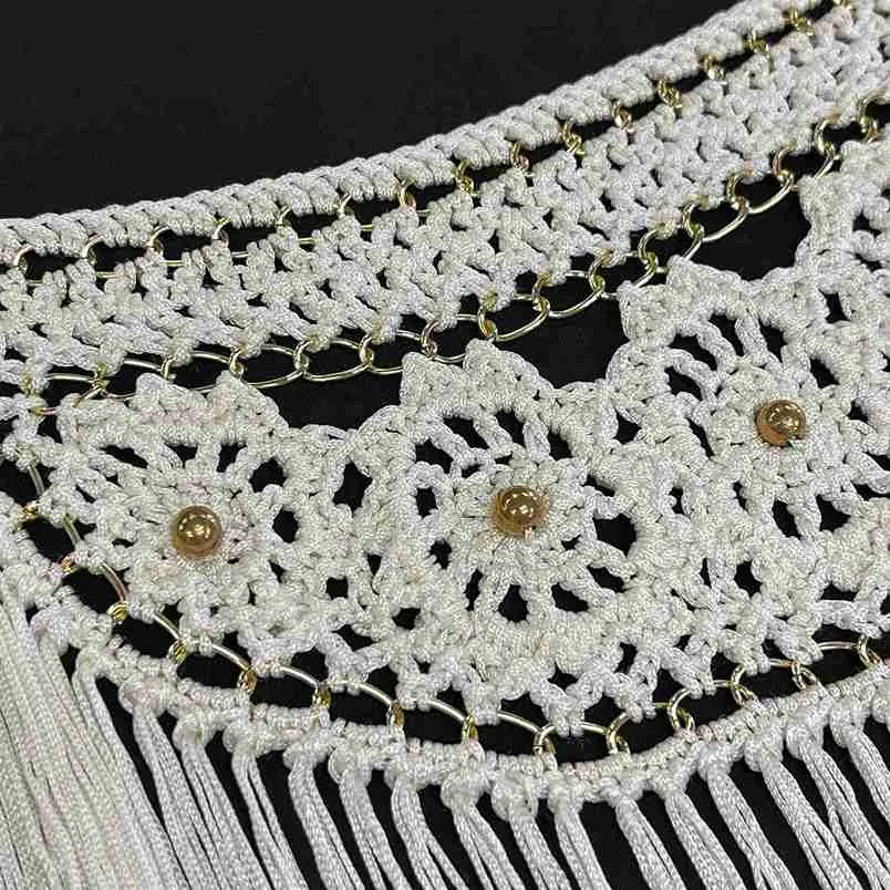 Boho Floral Fringe Neckline Patch