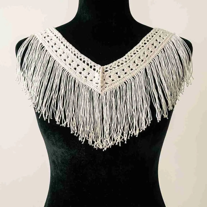 Chevron Fringe Neckline Patch