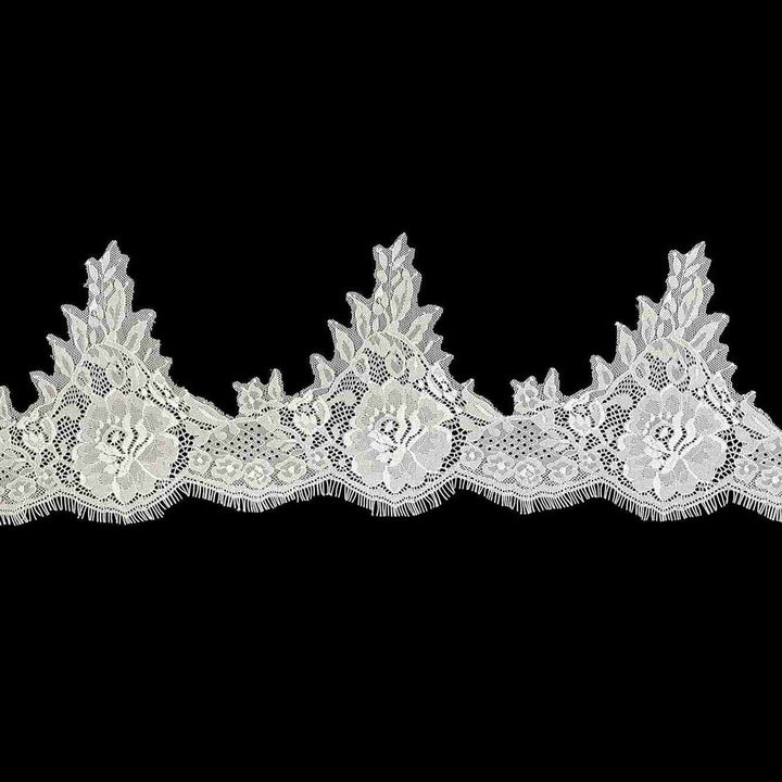 Floral Chantilly Lace Trim with Eyelash Edge | 3 Meters | FEL-5N
