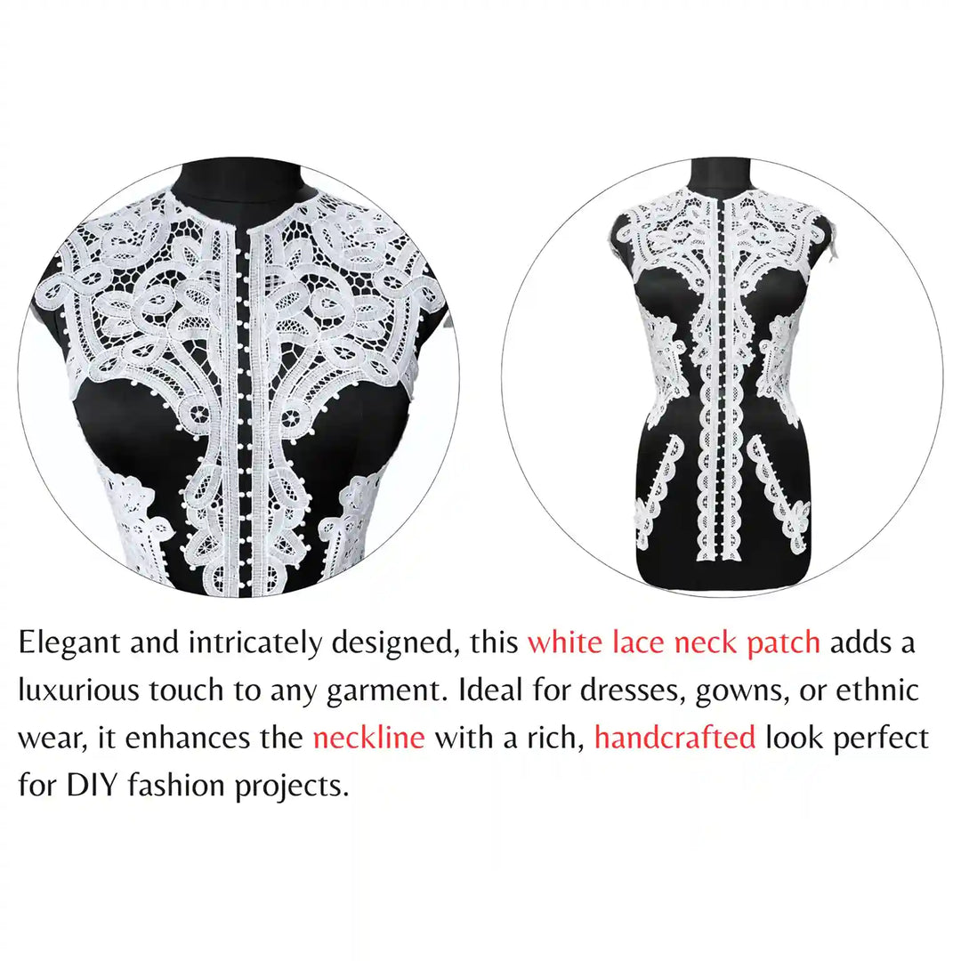Infographic of floral yoke set by Ani Accessories showing design, measurements, and styling reference for women’s fashion garments