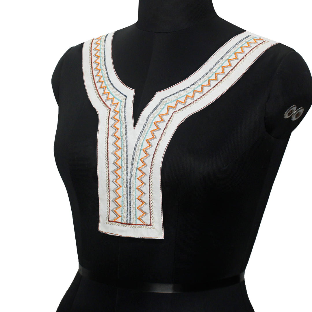 Desert dreams zigzag embroidery neckline