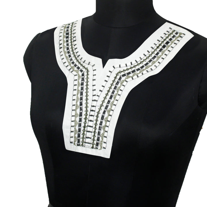 Decorative u-shaped applique neckline