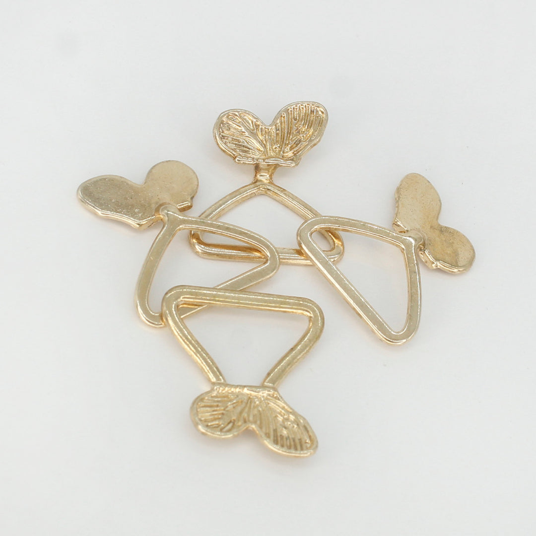 Bow gilded butterfly fasteners Frog closure metal button