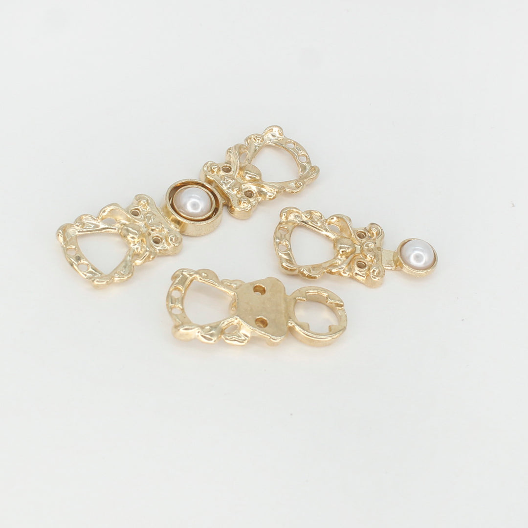 Pearl Style Frog Metal Buttons