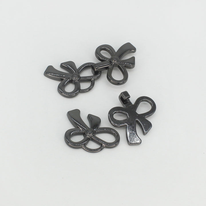 Bow Accents Frog Closure Metal Buttons