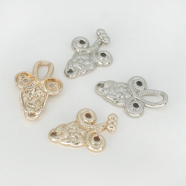 Celtic Elegance Frog Closure Metal Buttons