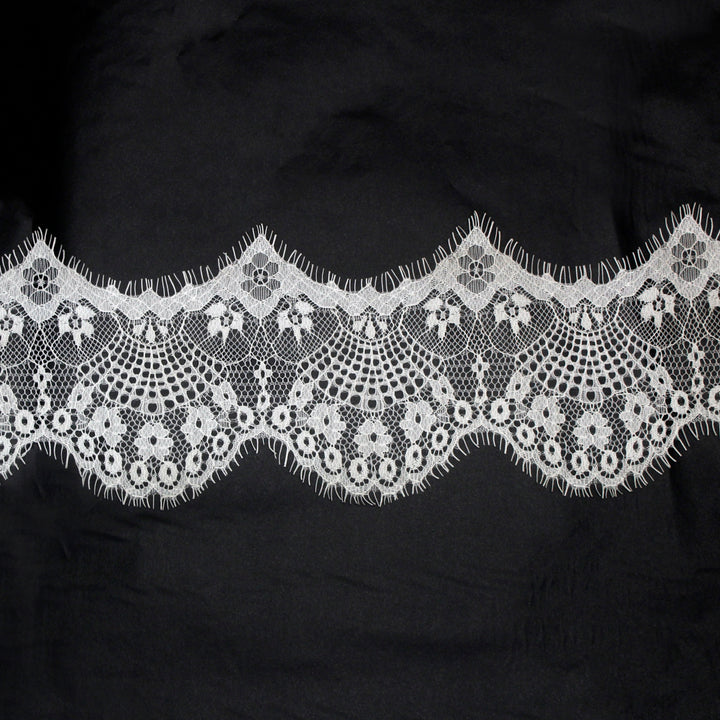 Chantilly Lace -  Eyelash Floral Scalloped Edge Trim