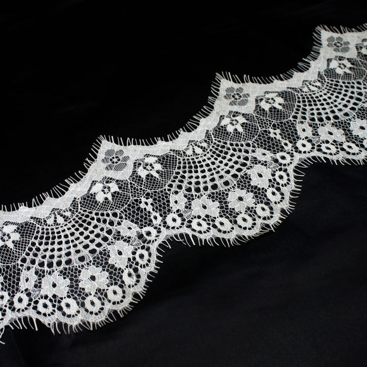 Chantilly Lace -  Eyelash Floral Scalloped Edge Trim