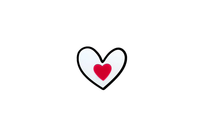 Acrylic Heart Brooch Pins