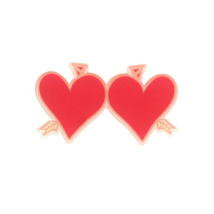 Double Heart Brooch