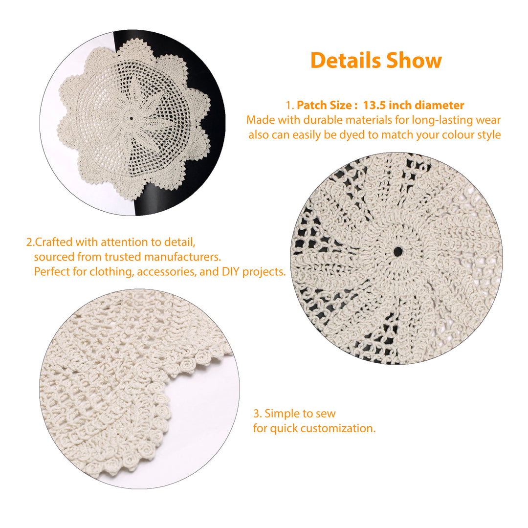 Sunburst Doily Crochet Patch