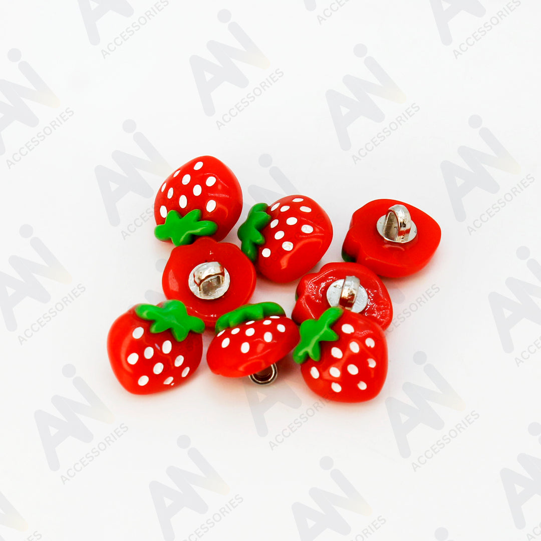 Strawberry Resin Buttons