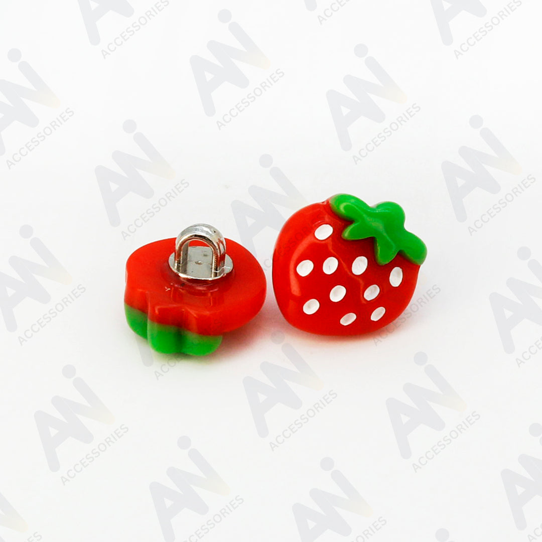 Strawberry Resin Buttons