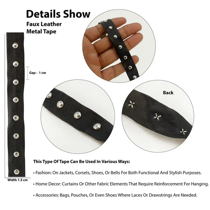 Studded Cricle Eyelet Tape