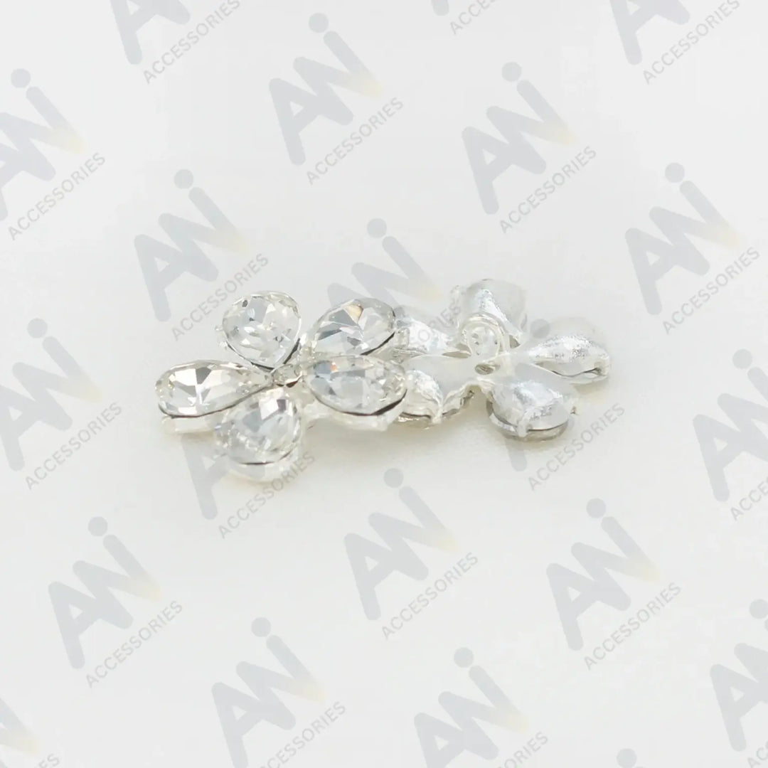 Rhinestone Flower Metal Buttons | 25mm(40L)