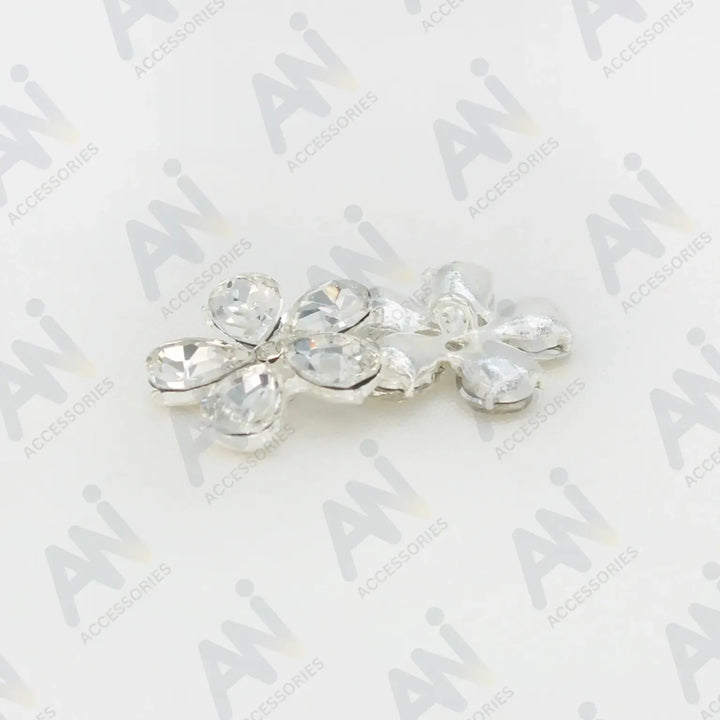 Rhinestone Flower Metal Buttons | 25mm(40L)