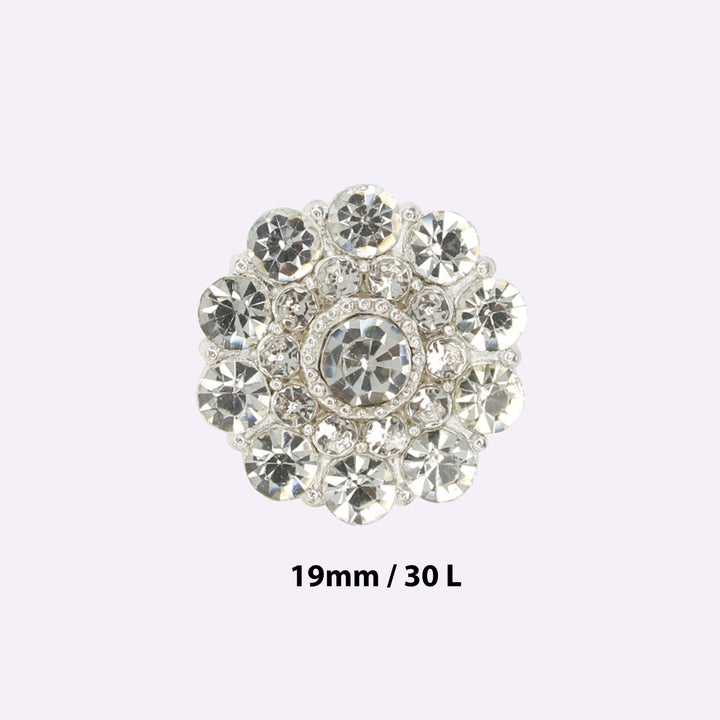 Sparkling Circle Metal Buttons