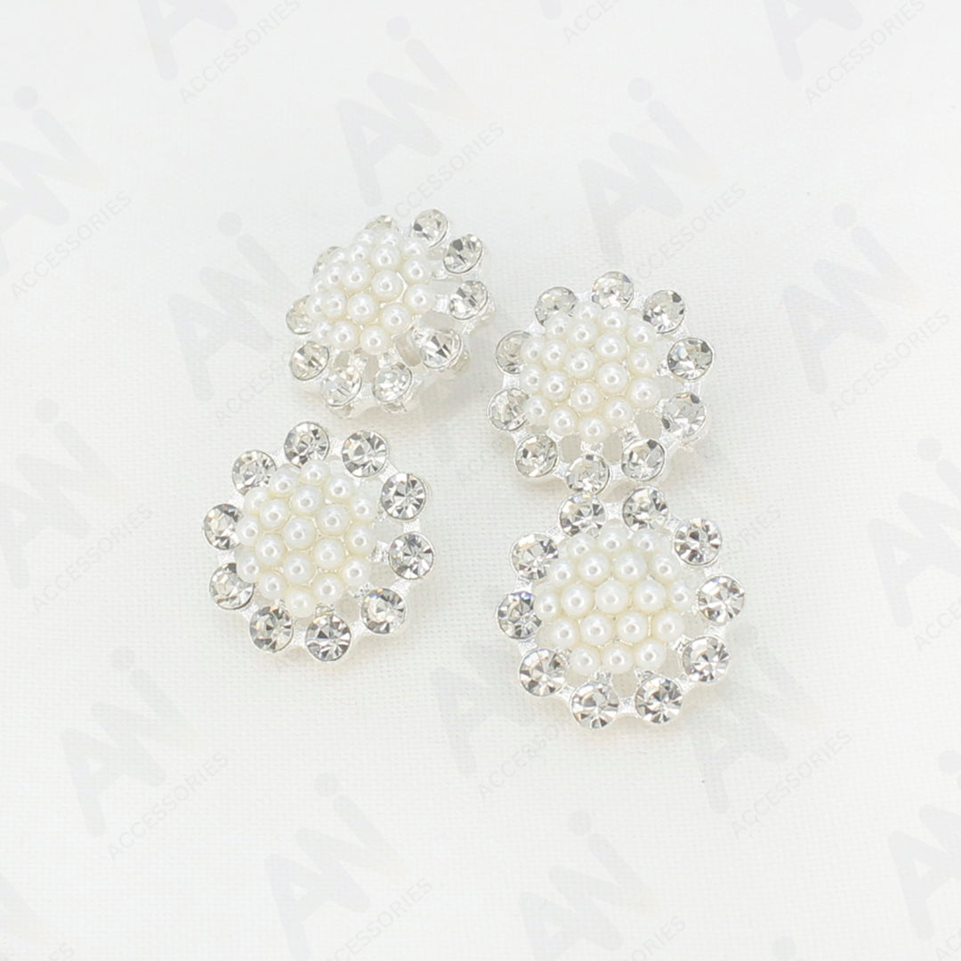 Dome Style Pearl Metal Buttons