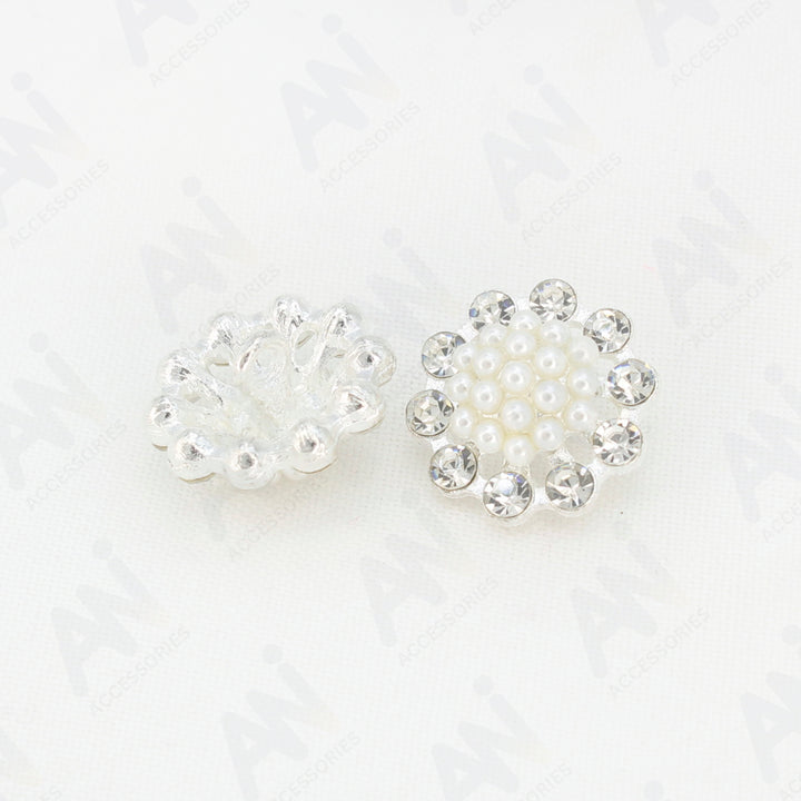 Dome Style Pearl Metal Buttons