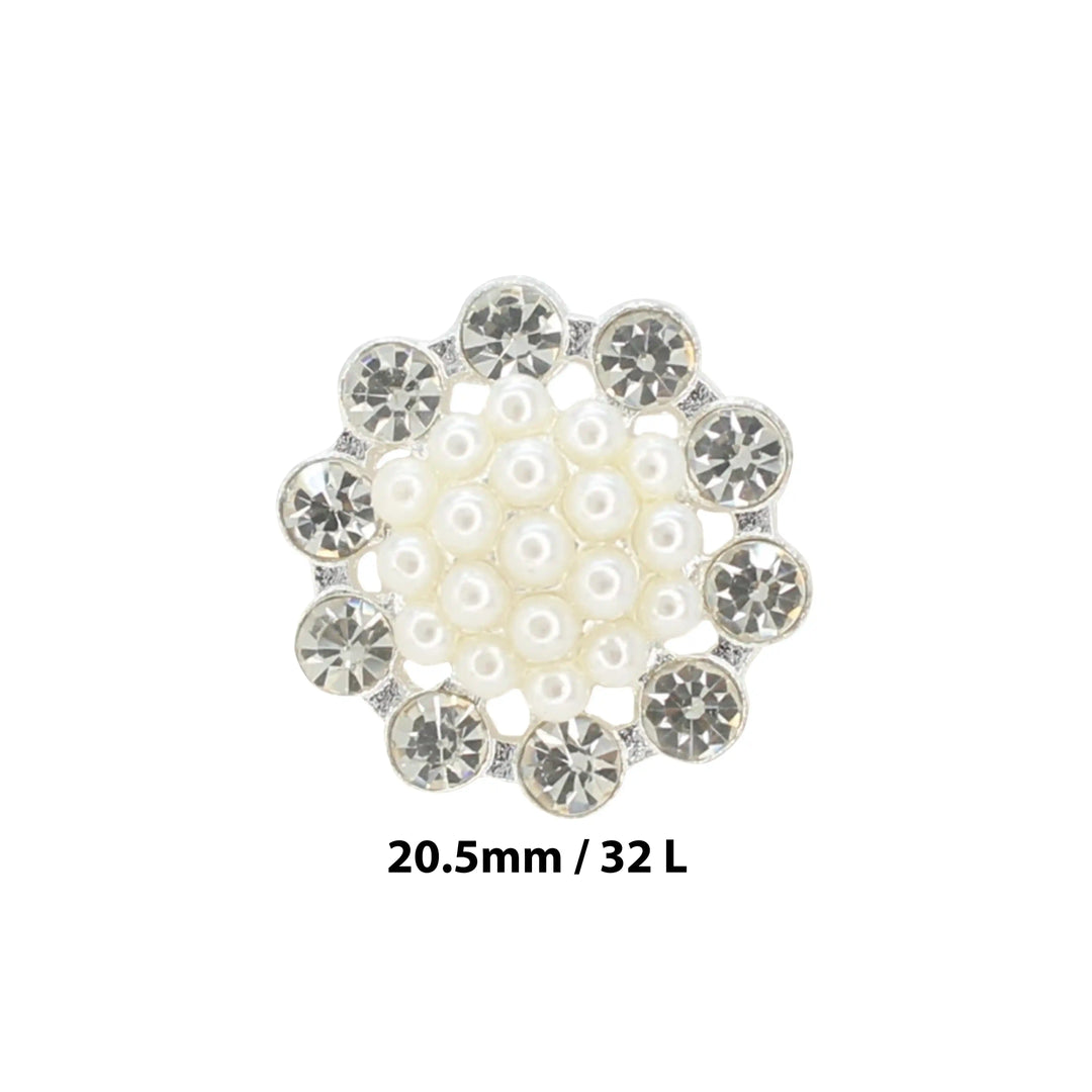 Dome Style Pearl Metal Buttons | 20mm(32L)