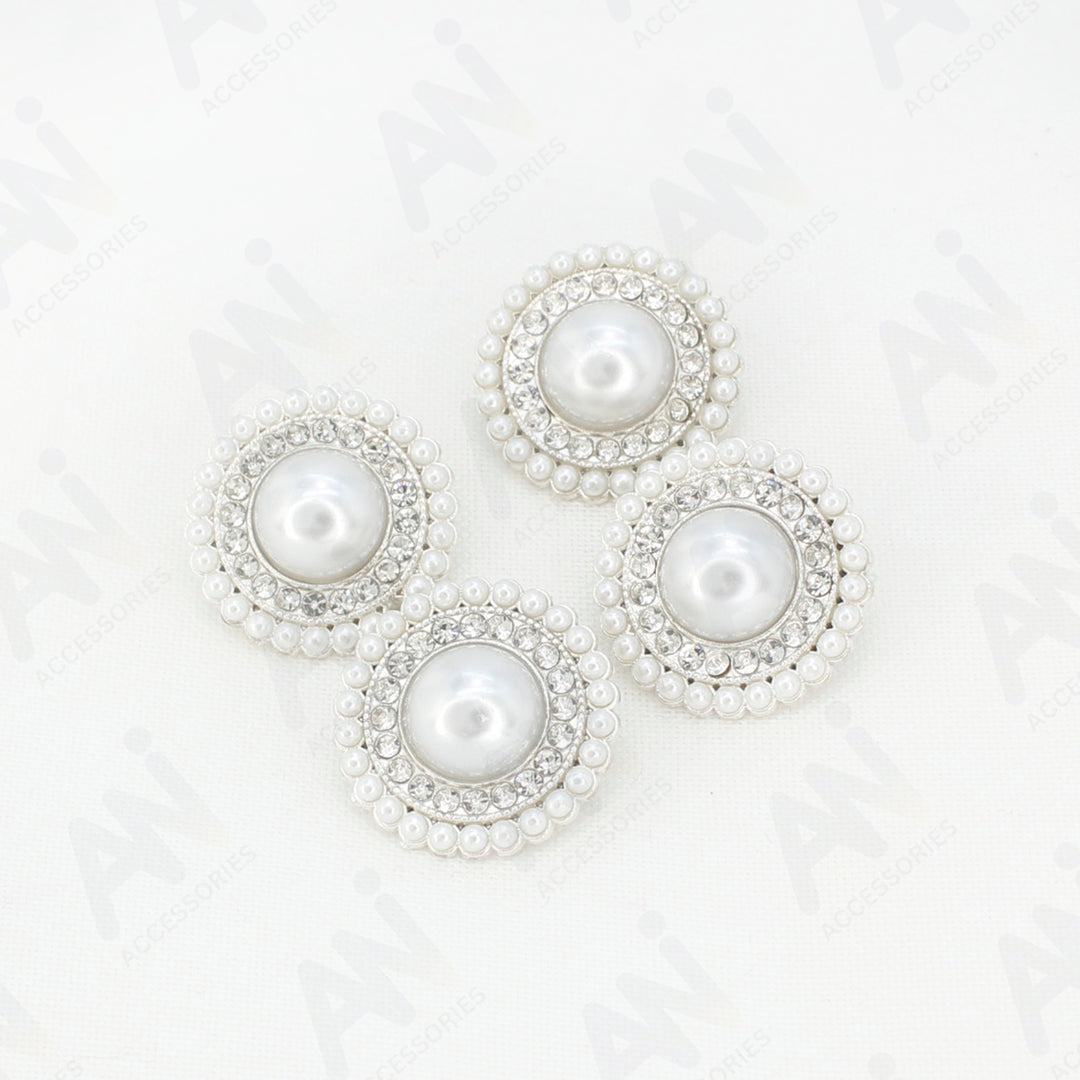 Circular Border Dome Style Pearl Buttons