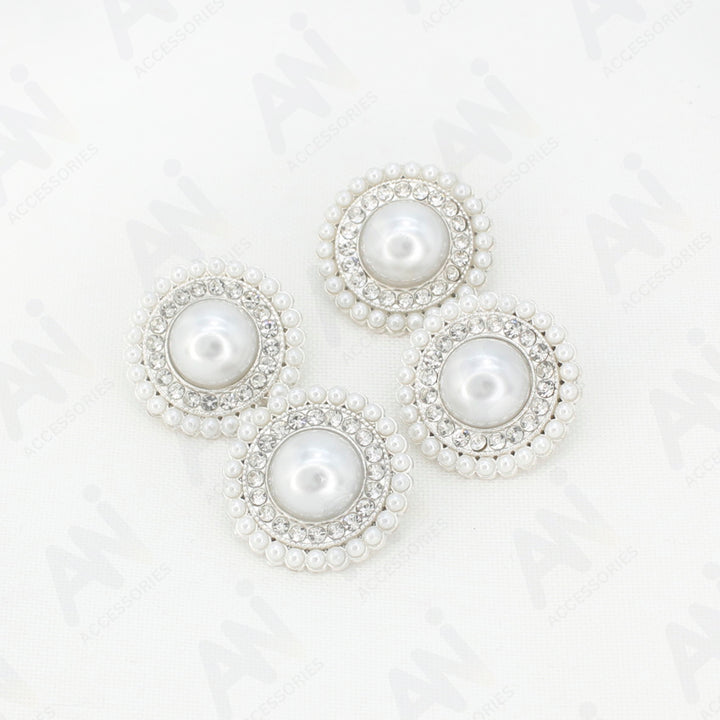 Circular Border Dome Style Pearl Buttons