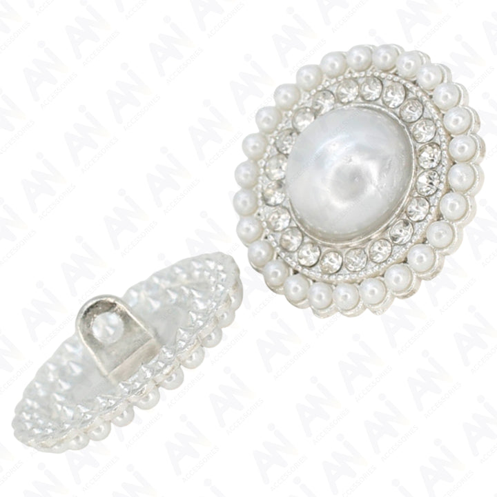 Circular Border Dome Style Pearl Buttons