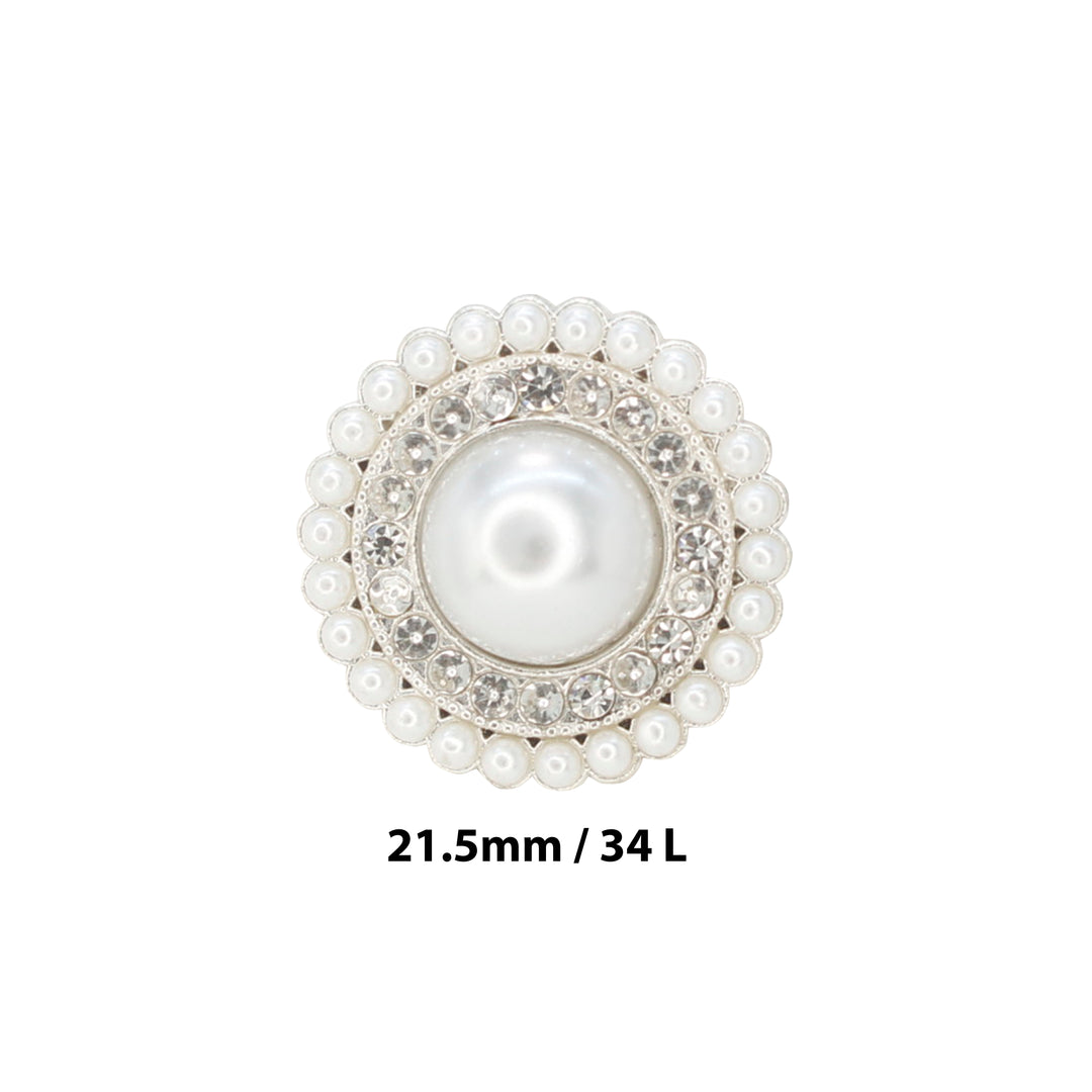 Circular Border Dome Style Pearl Buttons