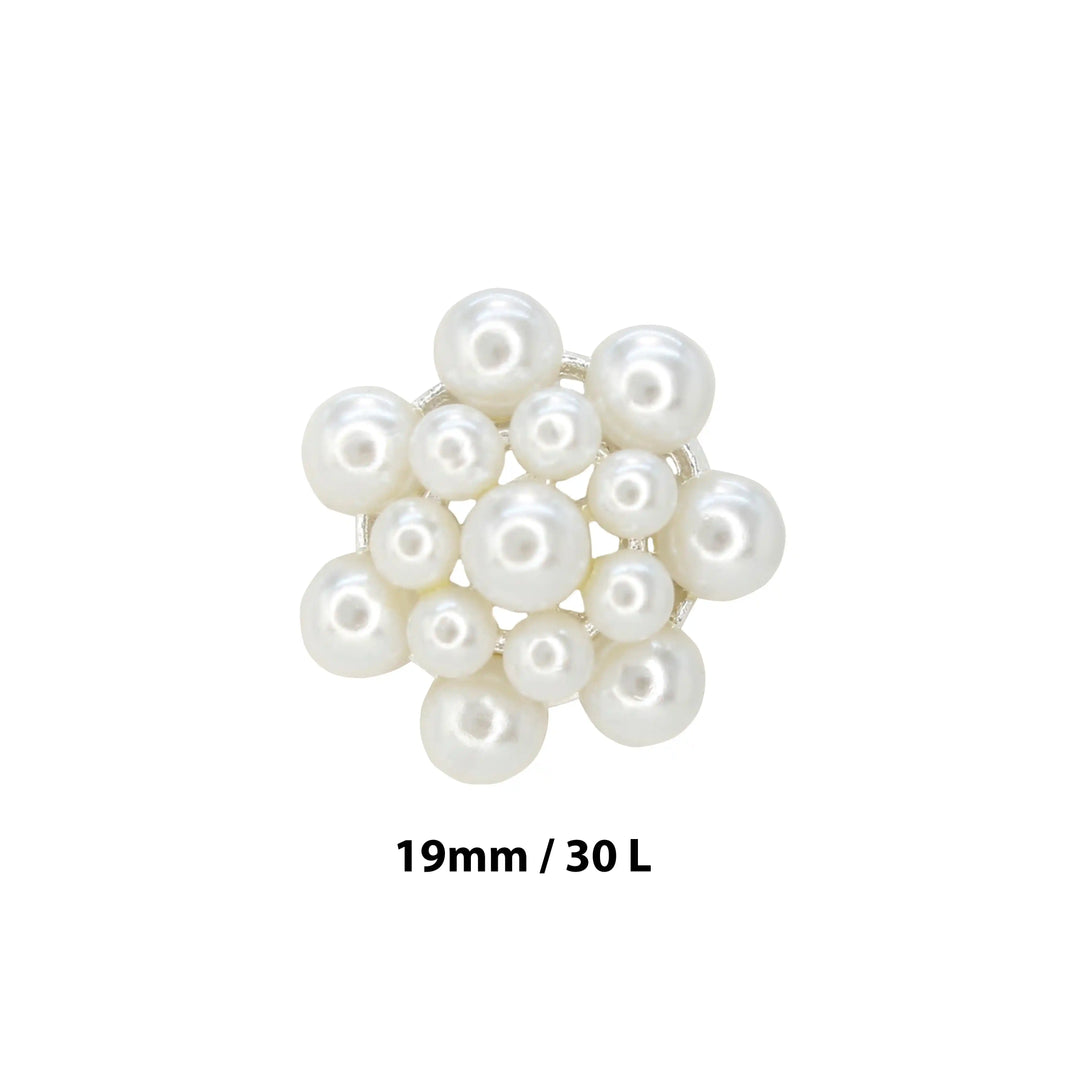 Bunch Style Pearl Metal Buttons | 19mm(30L)