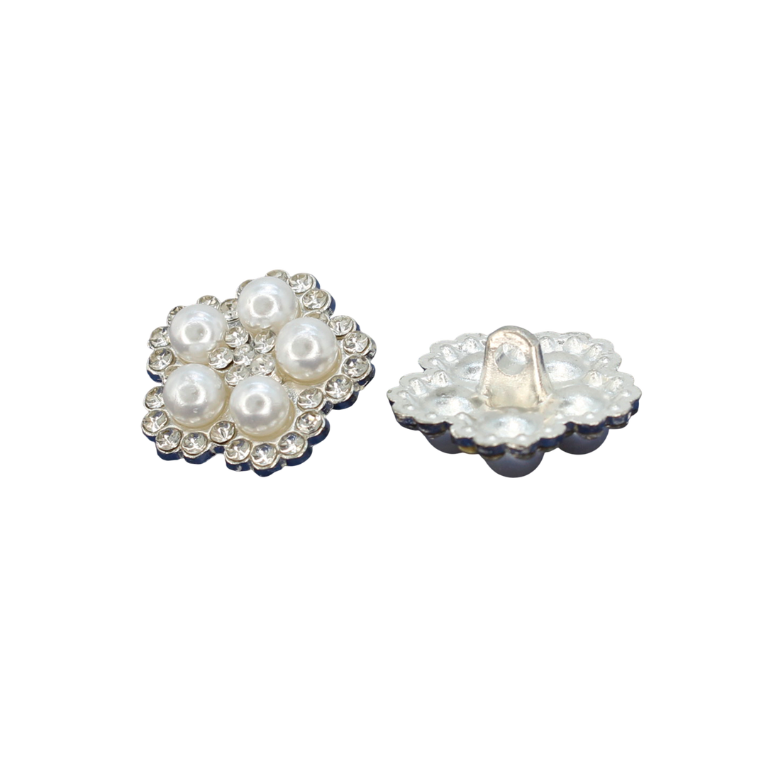 Elegant Pearl Style Metal Buttons