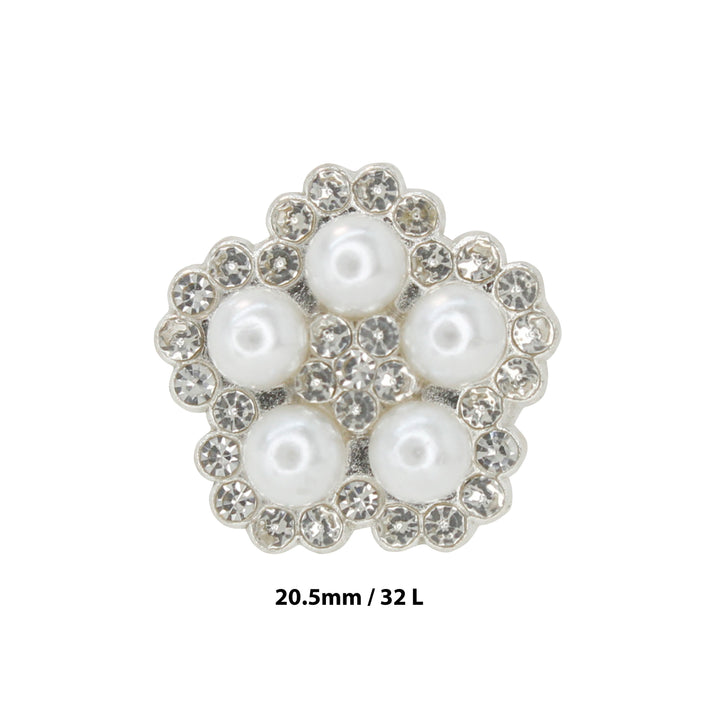 Elegant Pearl Style Metal Buttons