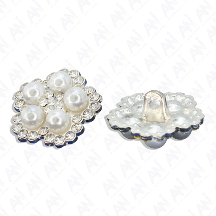 Elegant Pearl Style Metal Buttons