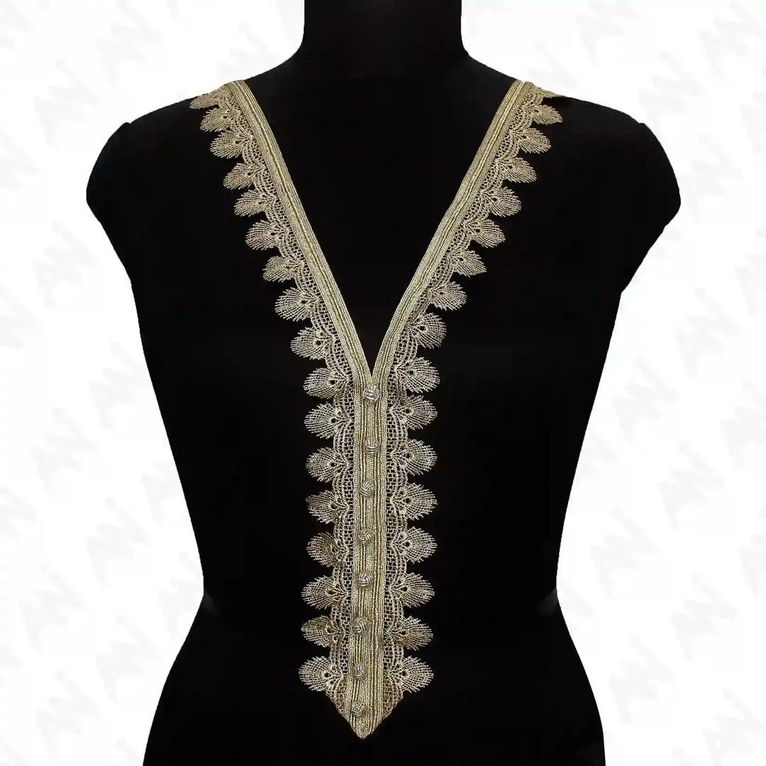 Maggram Work V Shape Neckline