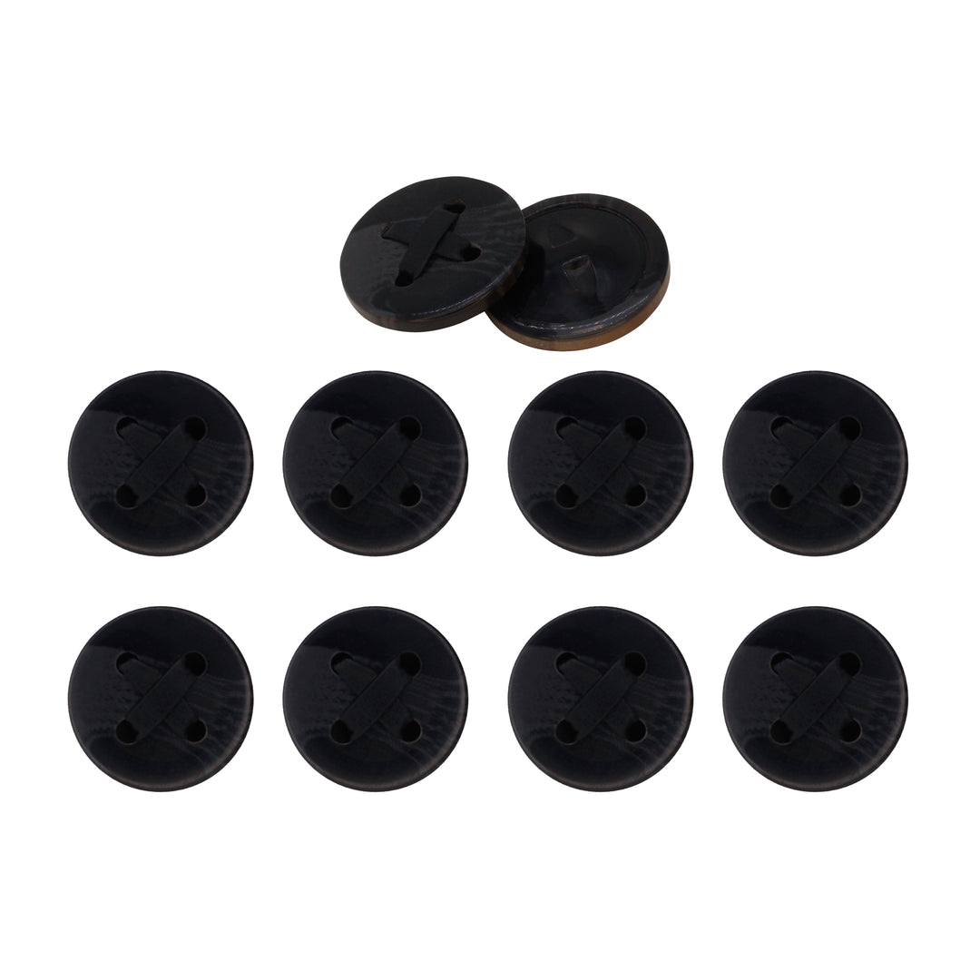 Black X Resin Button