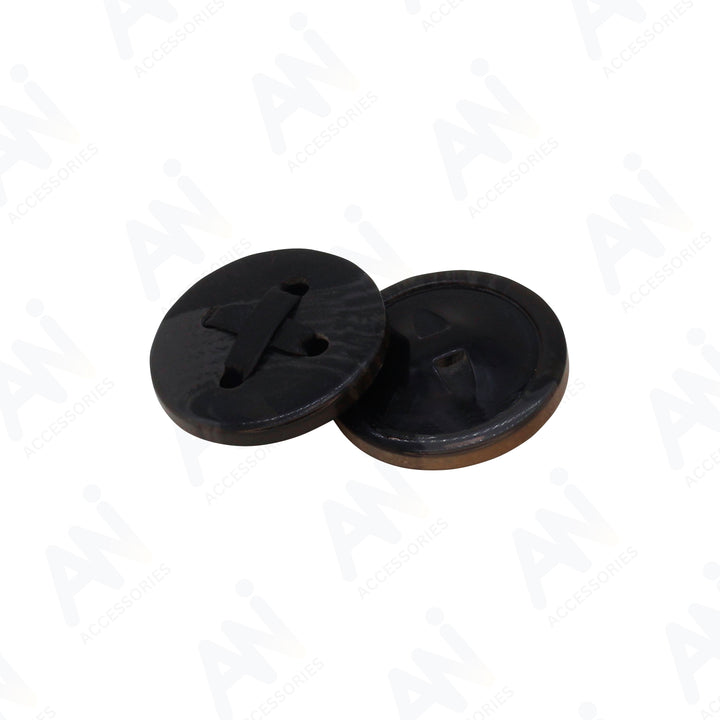 Black X Resin Button