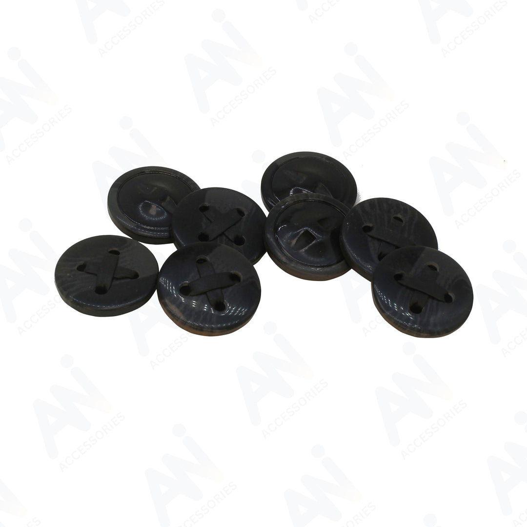 Black X Resin Button