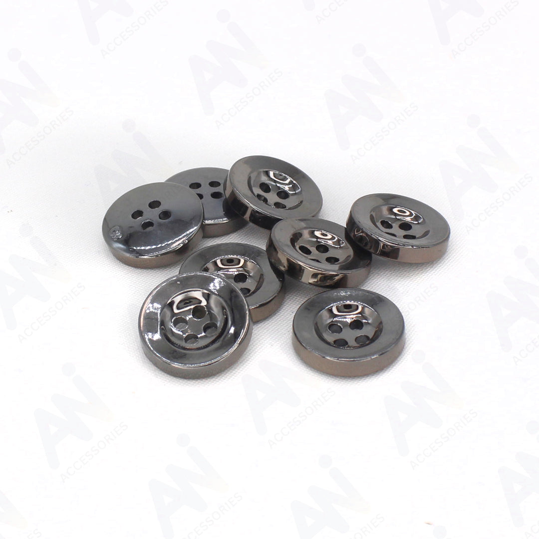 Four Hole Silver Abs Buttons