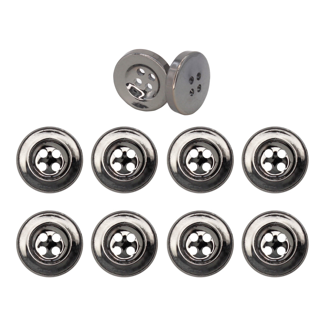 Four Hole Silver Abs Buttons