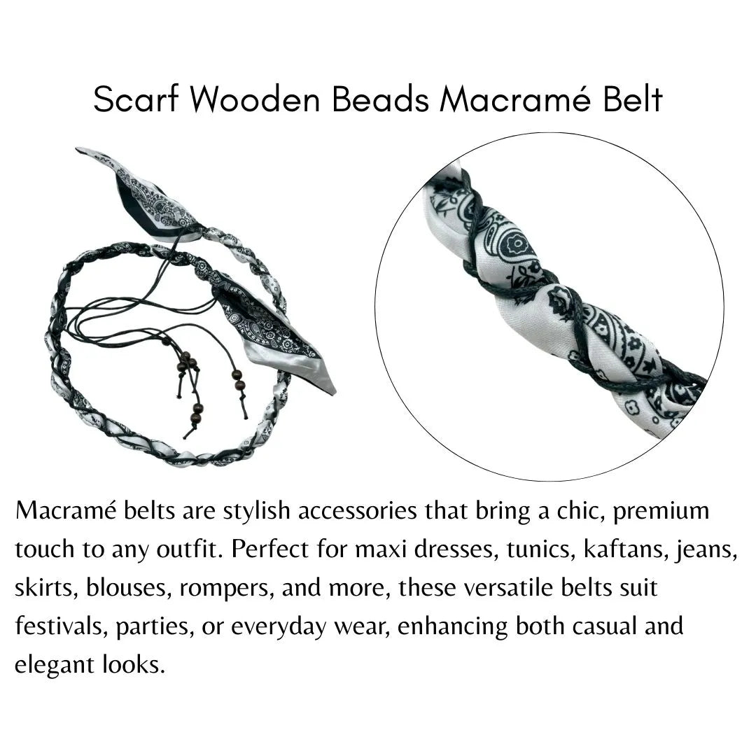 Braided Bandana Scarf Belt