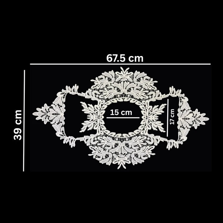 Measurement guide of round sew-on neckline by Ani Accessories for women’s dresses, kurtis, and shirts for perfect fitting reference