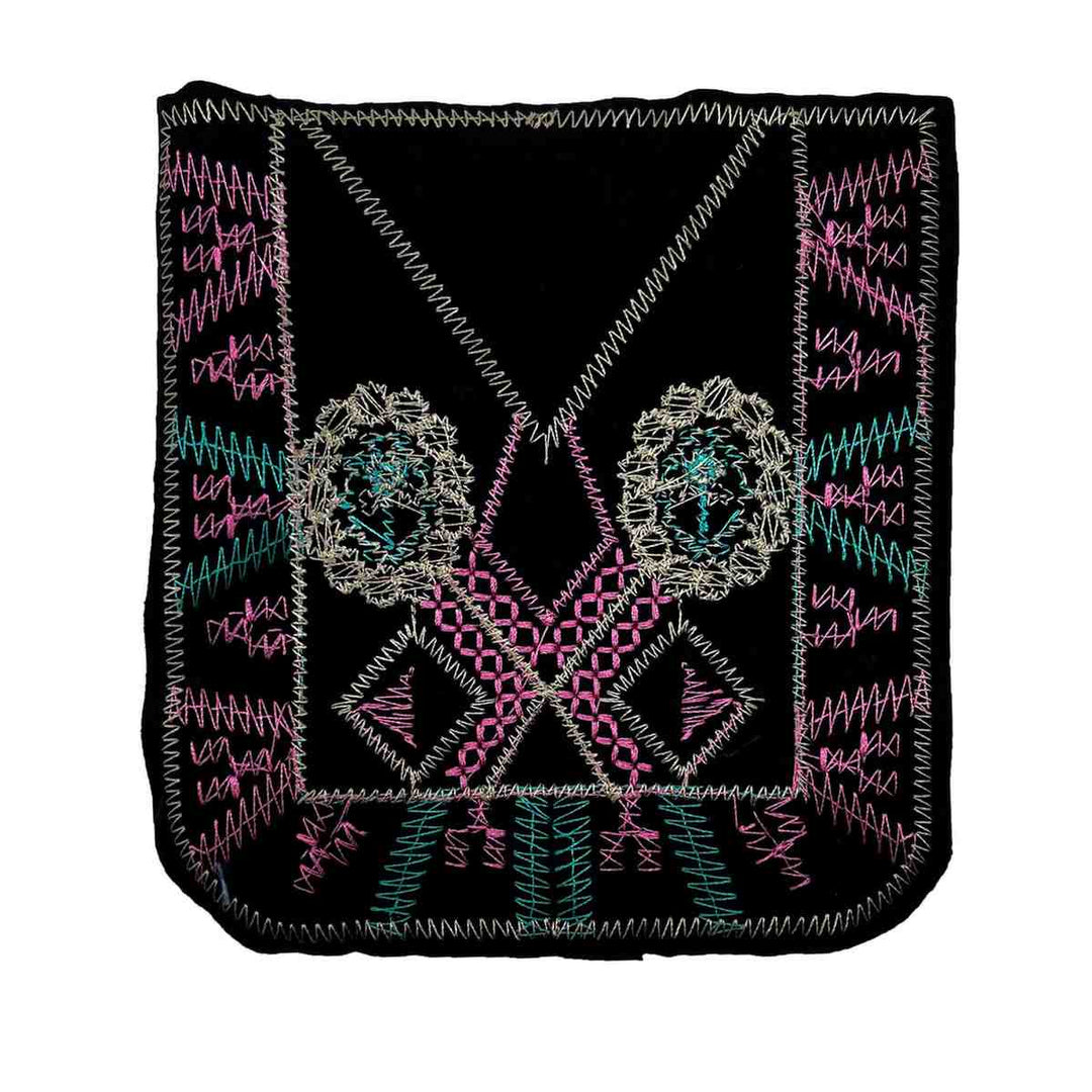 Multicolor floral style embroidered ethnic neckline by Ani Accessories with elegant detailing for kurtis, suits and dresses