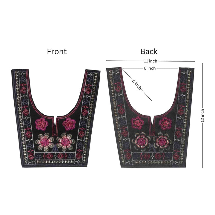 Ornate delicate floral art ethnic neckline with refined detailing for timeless ethnic appeal Ani Accessories