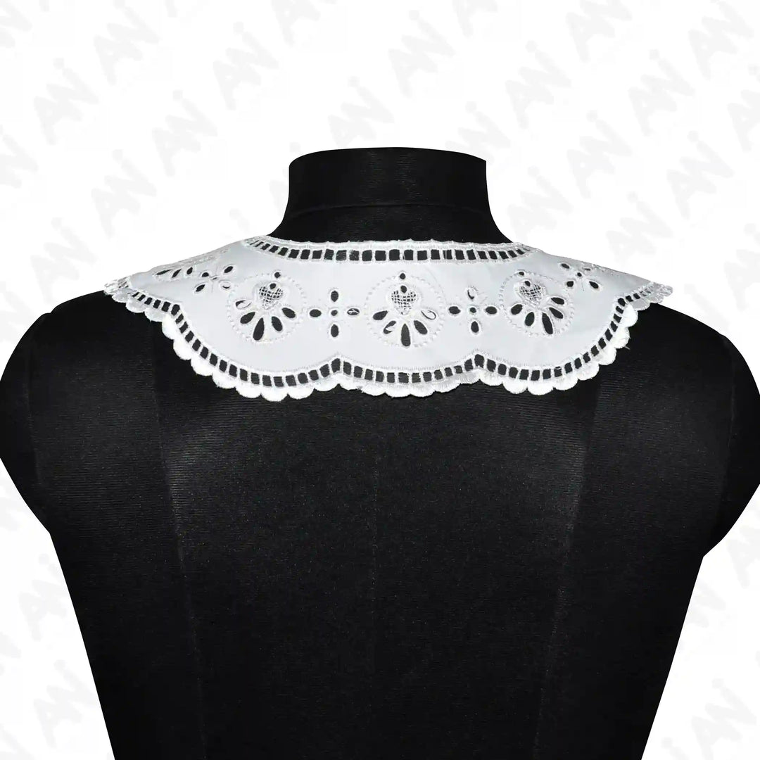 Premium Floral Style Cutwork Neck Collar by Ani Accessories offering graceful neckline detail for women apparel