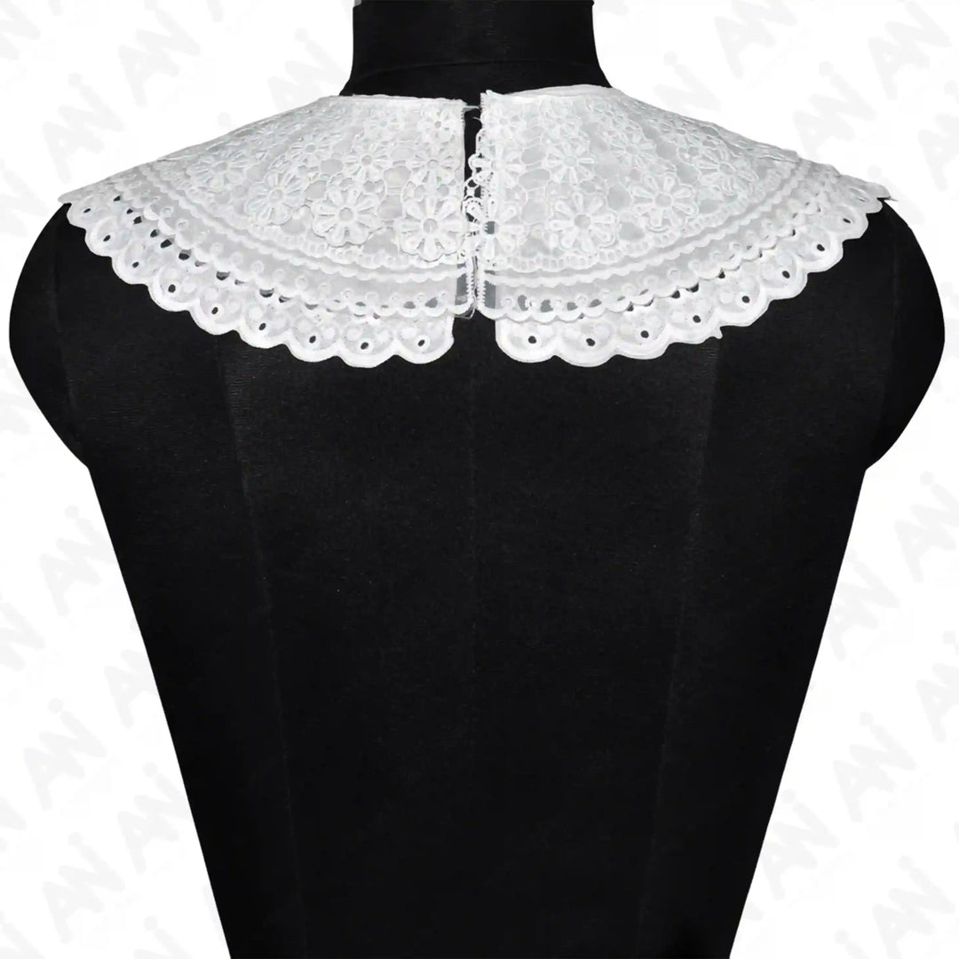 Premium Scalloped Edge Lace Neck Collar by Ani Accessories offering graceful neckline detail for apparel
