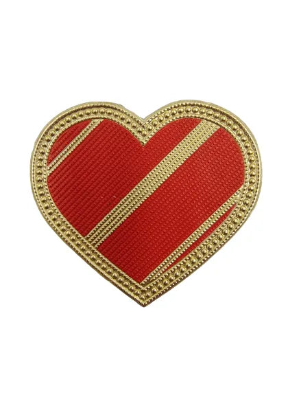 Premium Zardosi inspired heart iron on patch by Ani Accessories for shirts, T-shirts, denim fashion & more