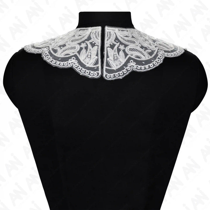 Premium floral pattern sew-on neck collar patch for gowns, kurtis, tops and ethnic wear embellishment use