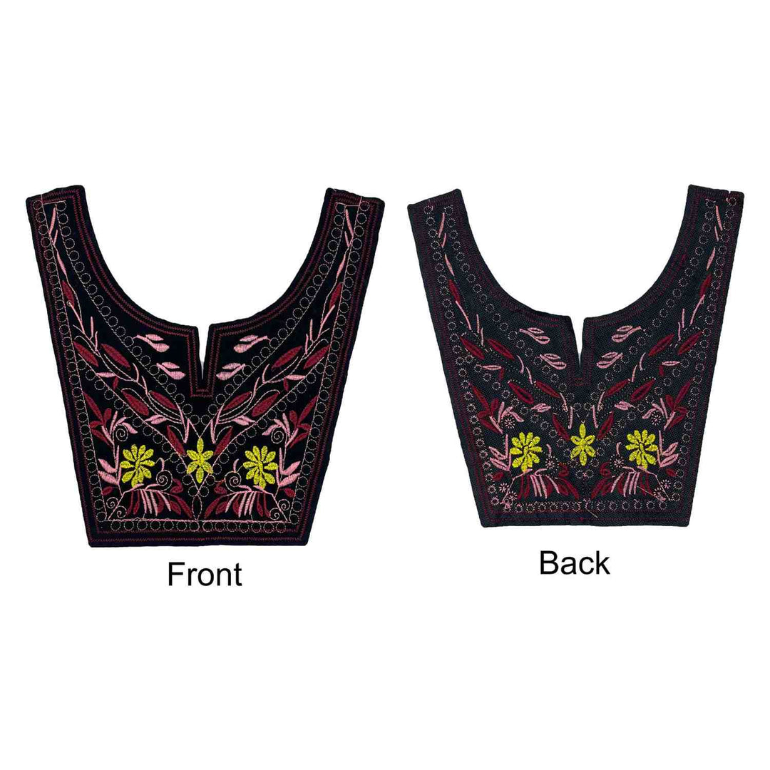 Premium multicolor floral neckline with detailed embroidery, ideal for ethnic wear kurtis and suits Ani Accessories