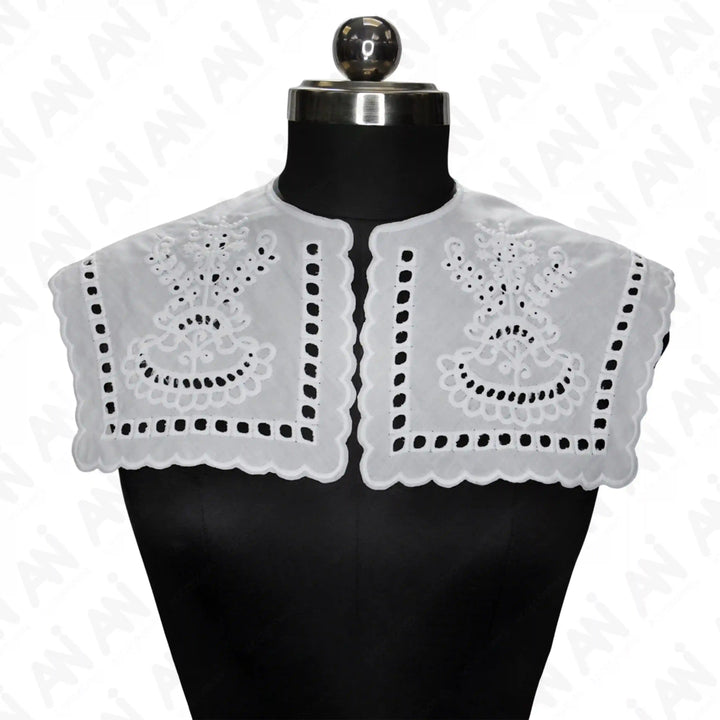 Ruffled style neck collar by Ani Accessories, perfect for dresses, blouses and elegant outfit detailing.